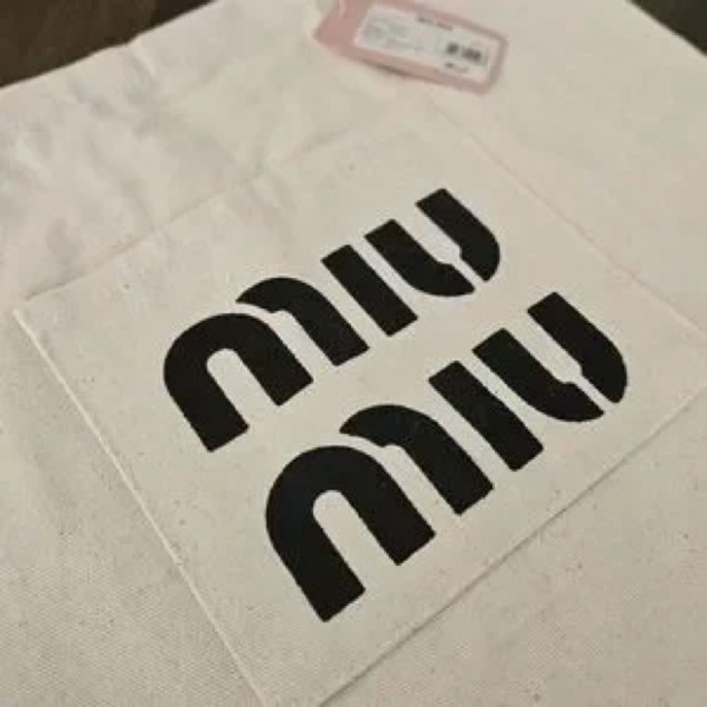 NWT Miu Miu Beige Tote Bag - Picture 6 of 10